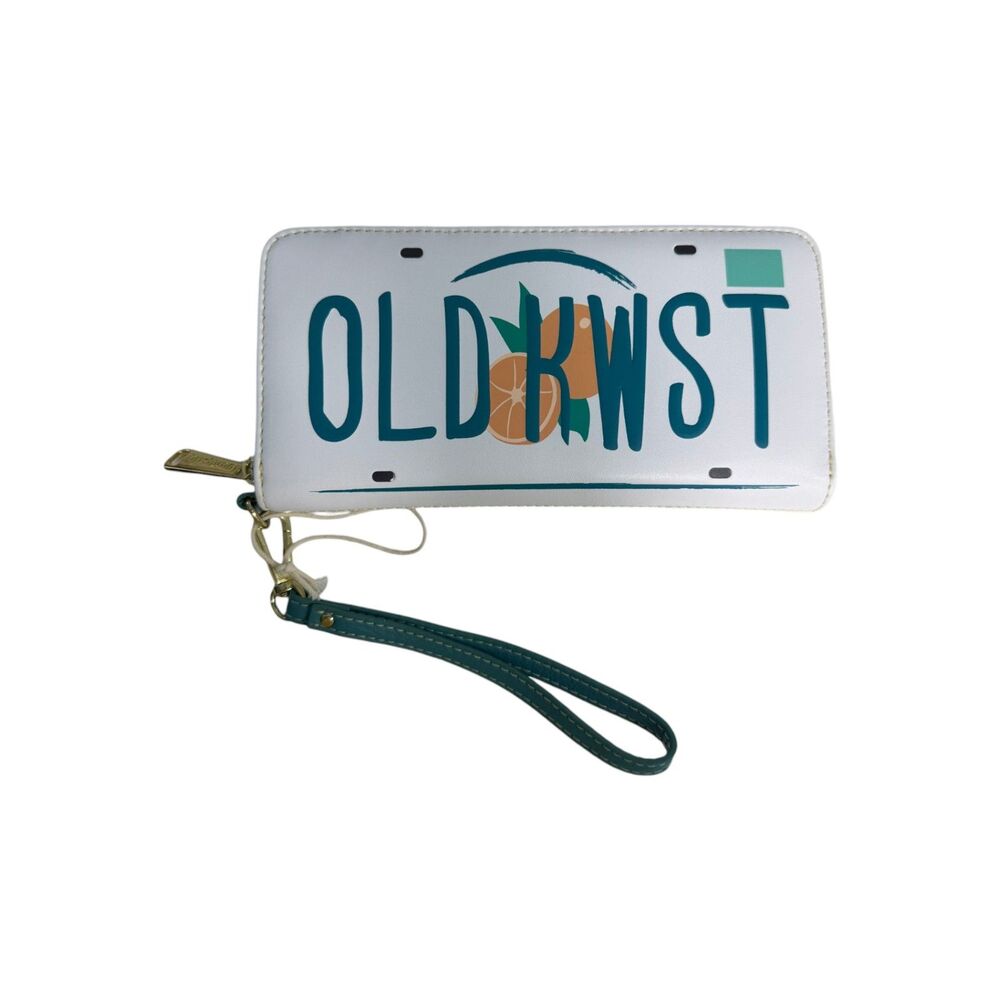 Disney Loungefly Old Key West Resort License Plate Zip Wallet NEW without Tags